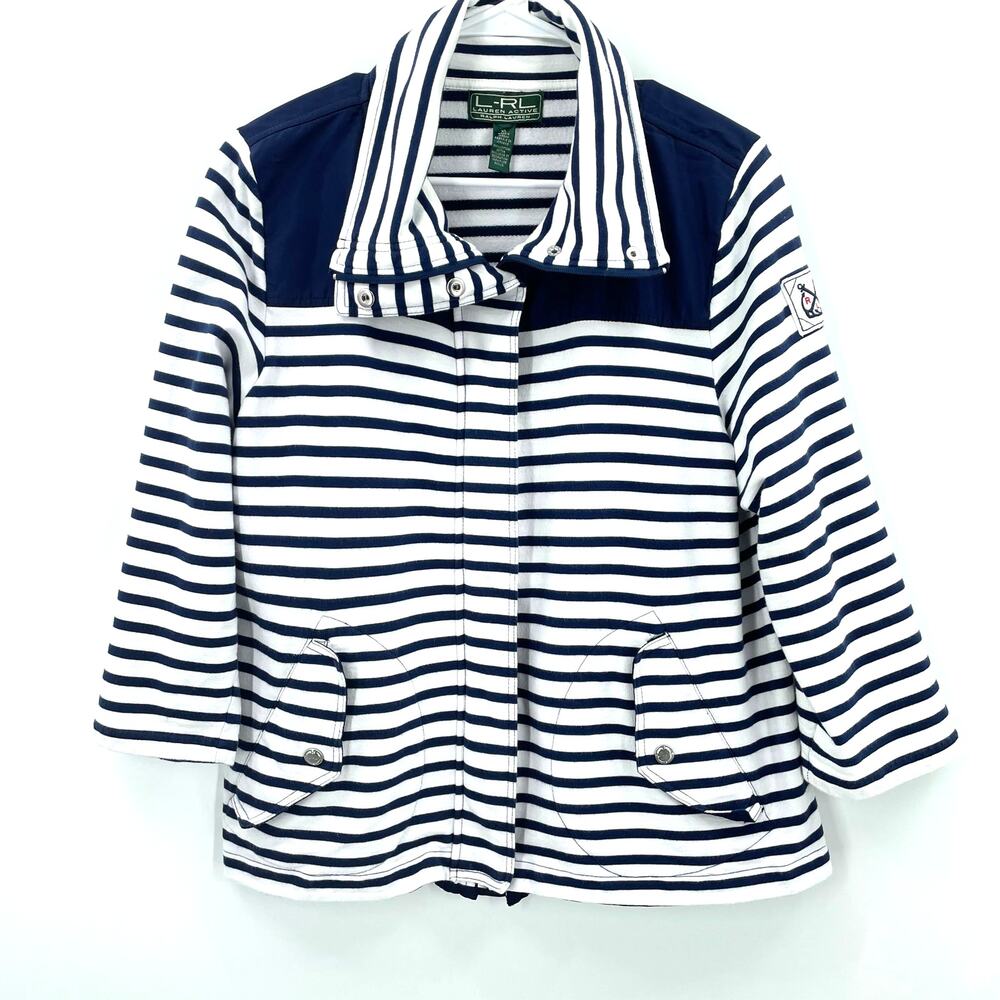 Lauren Ralph‎ Lauren Active Women's Full Zip Jacket, Sz. XL Nautical  **READ**